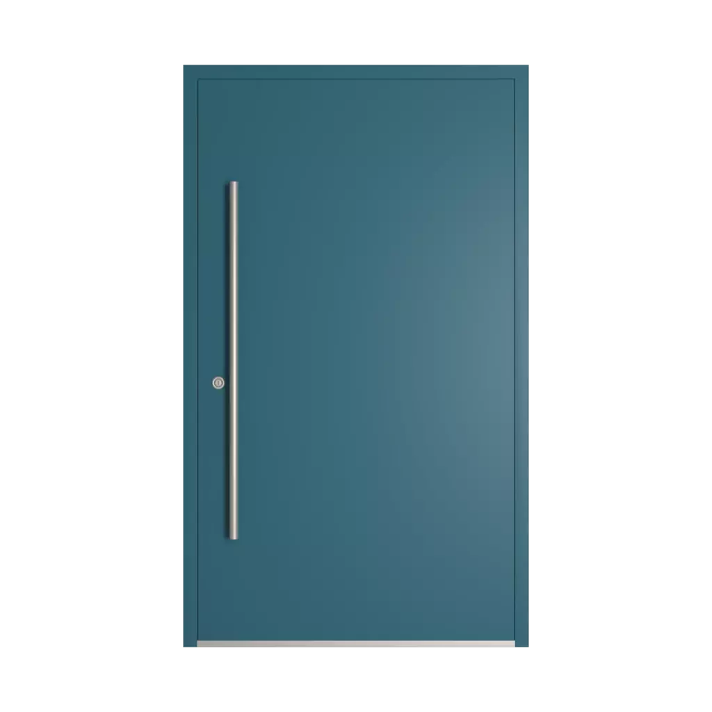 RAL 5025 Pearl Gentian blue entry-doors models dindecor sk05-grey  