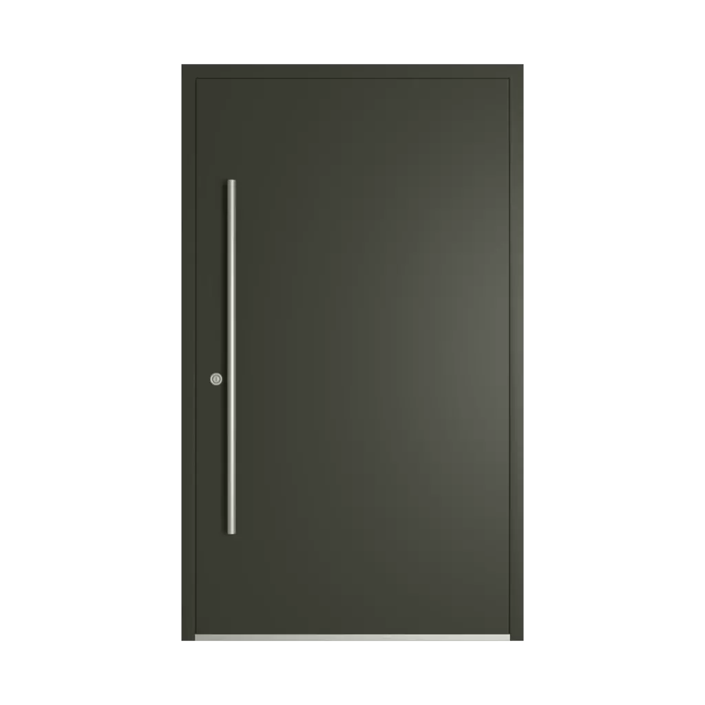 RAL 6008 Brown green entry-doors models dindecor 6022-pvc  