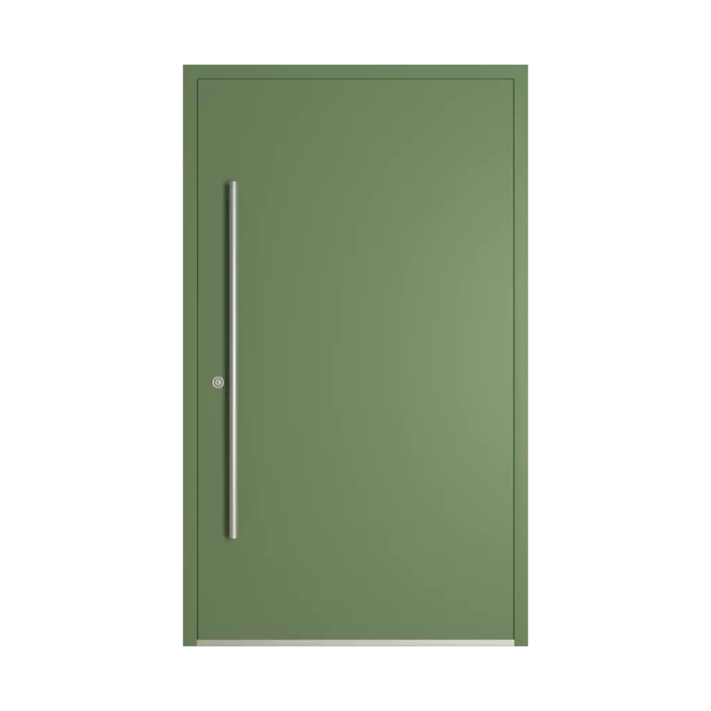 RAL 6011 Reseda green entry-doors models dindecor sk04-beton  