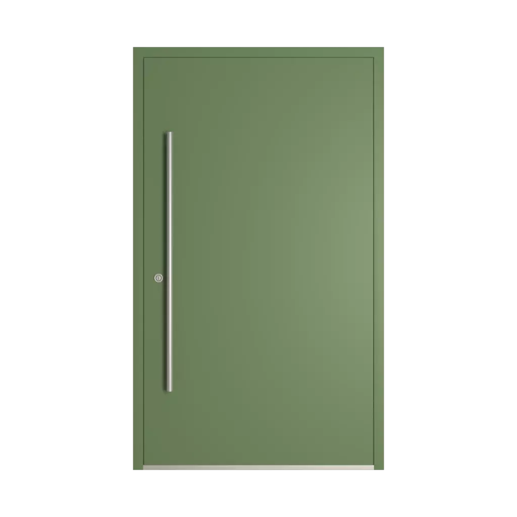 RAL 6011 Reseda green entry-doors models dindecor sk05-corten  