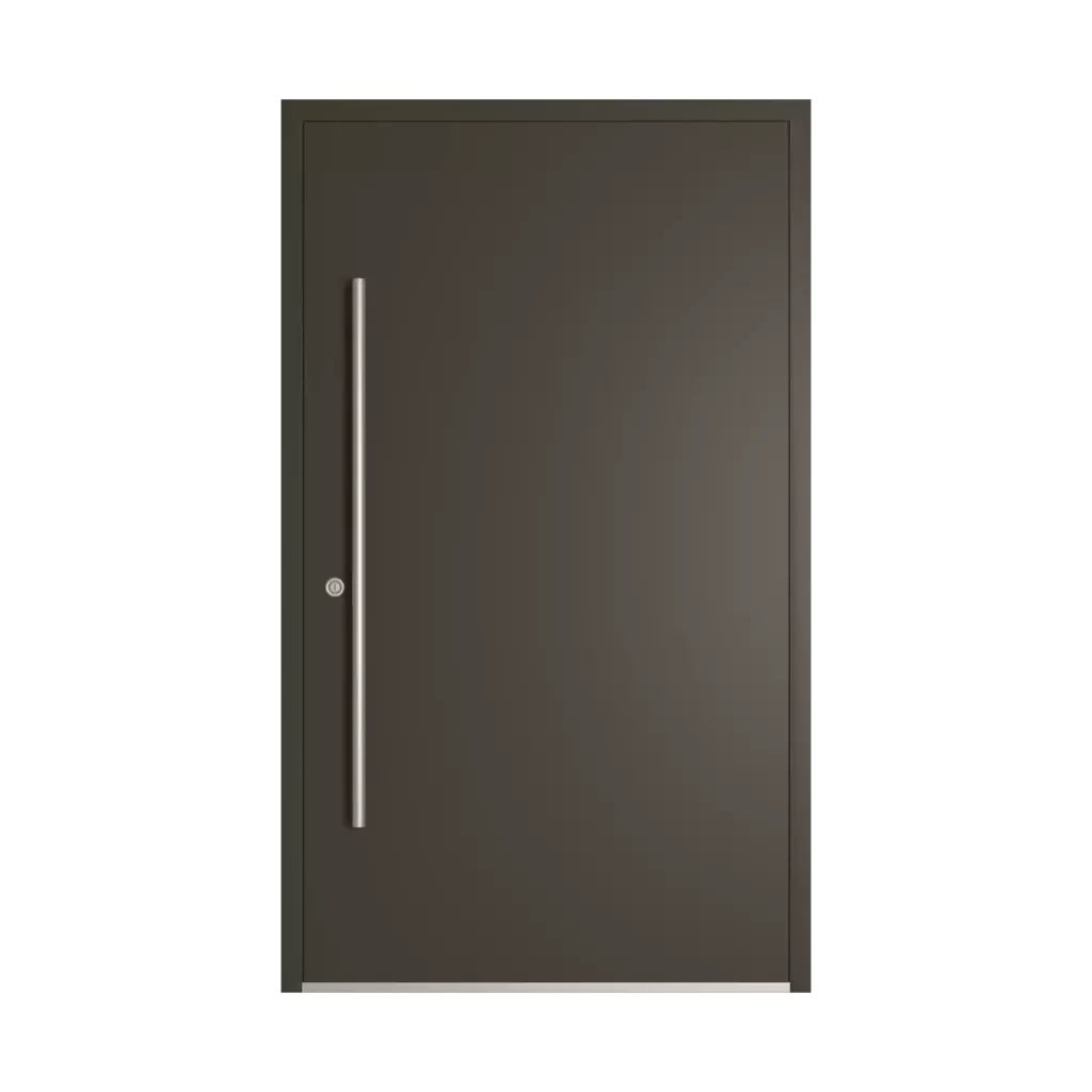 RAL 6022 Olive drab entry-doors models dindecor 6005-pvc-black  