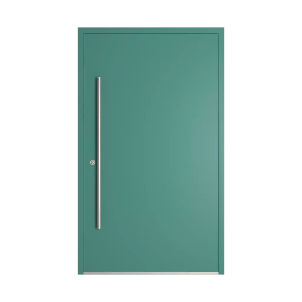 RAL 6033 Mint turquoise entry-doors models dindecor 6002-black  