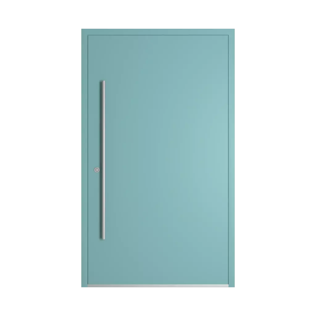 RAL 6034 Pastel turquoise entry-doors models dindecor ll01  
