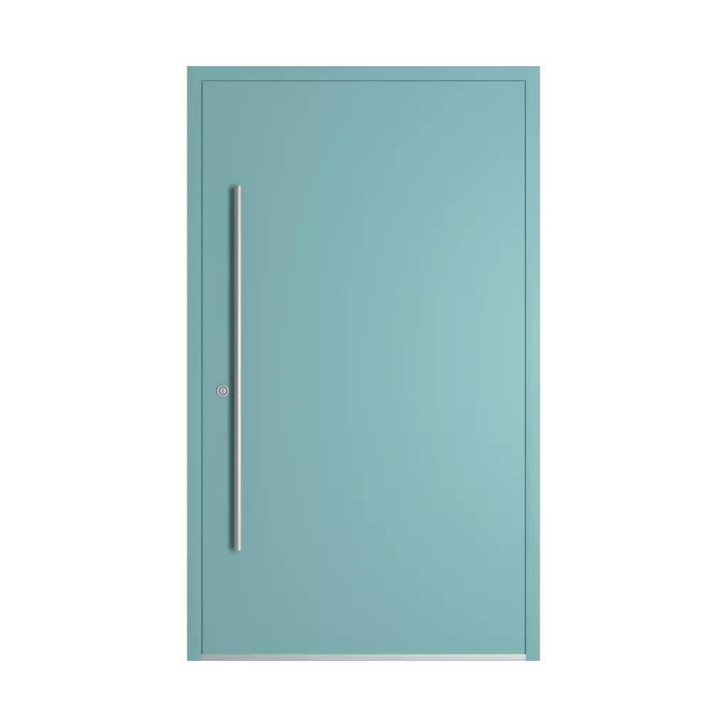 RAL 6034 Pastel turquoise entry-doors models dindecor model-6123  