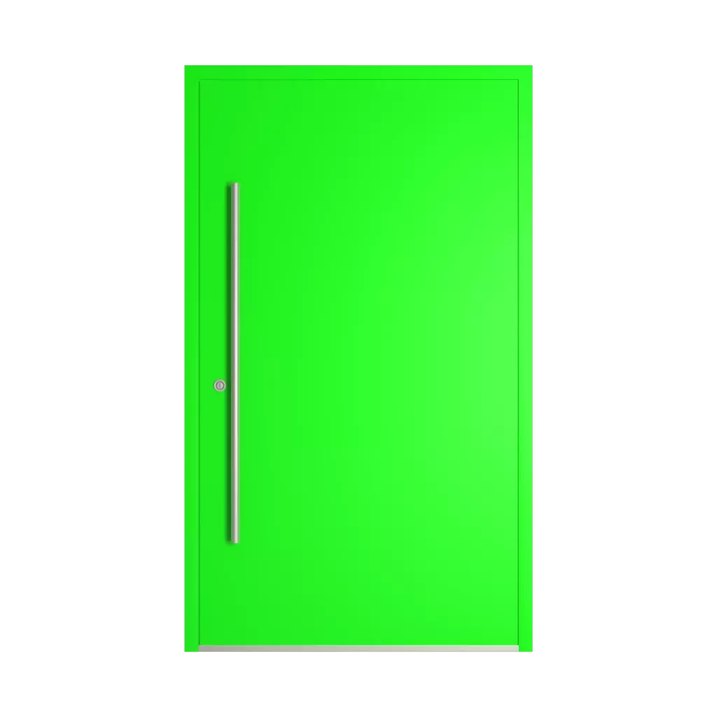 RAL 6038 Luminous green entry-doors models dindecor 6014-pvc  