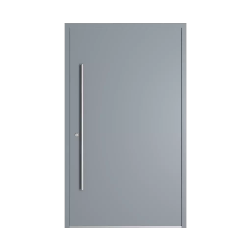 RAL 7001 Silver grey entry-doors models dindecor 6026-pvc  