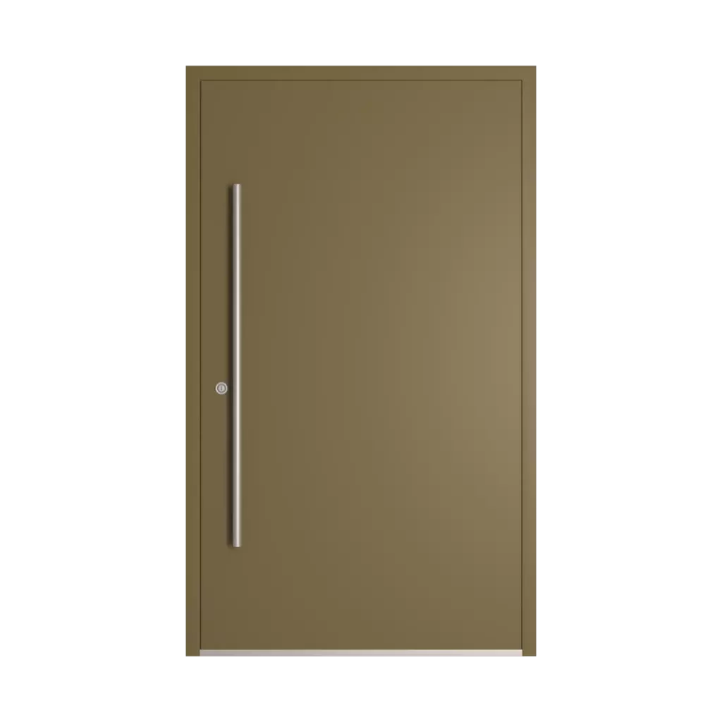 RAL 7008 Khaki grey entry-doors models cdm model-5  