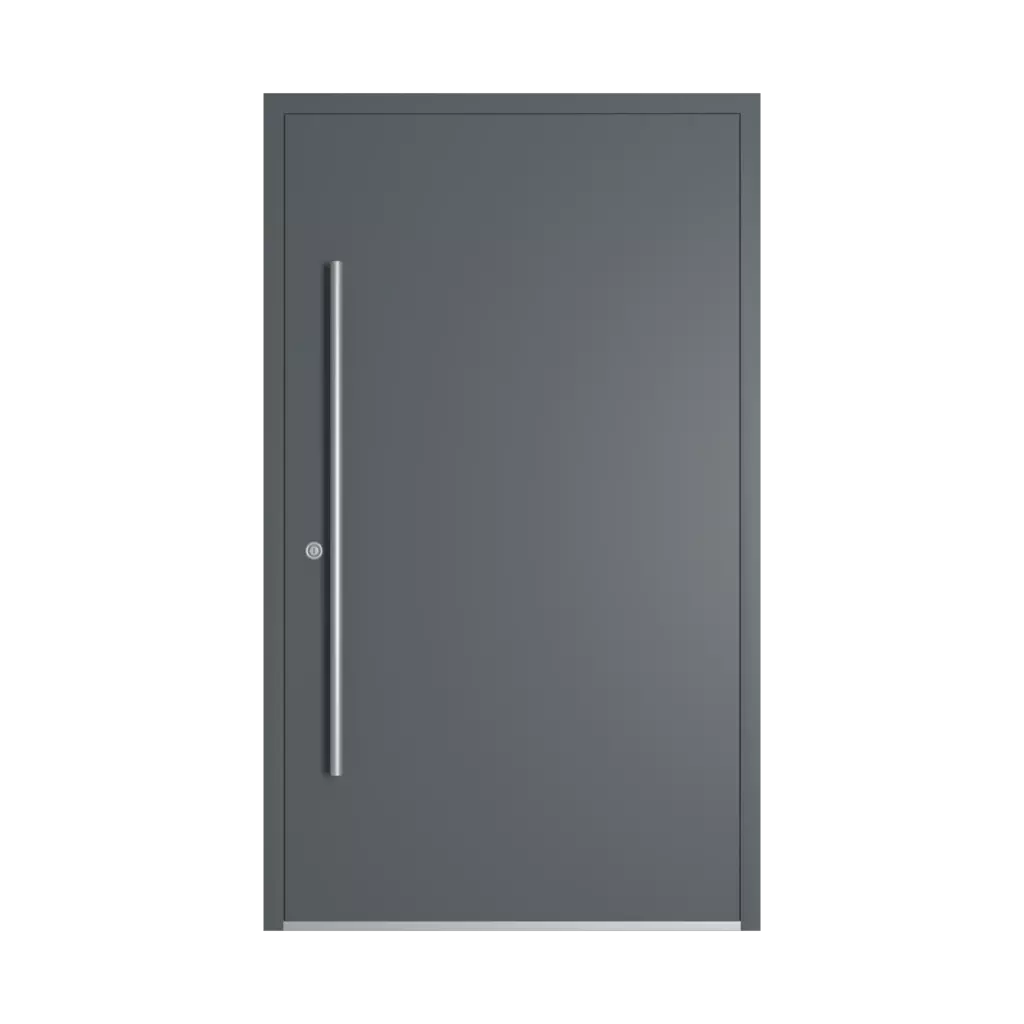 RAL 7012 Basalt grey entry-doors models dindecor sk04-beton  