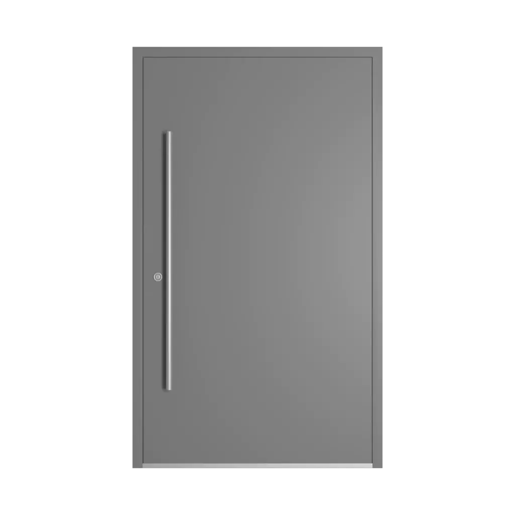 RAL 7037 Dusty grey entry-doors models dindecor 5015-black  
