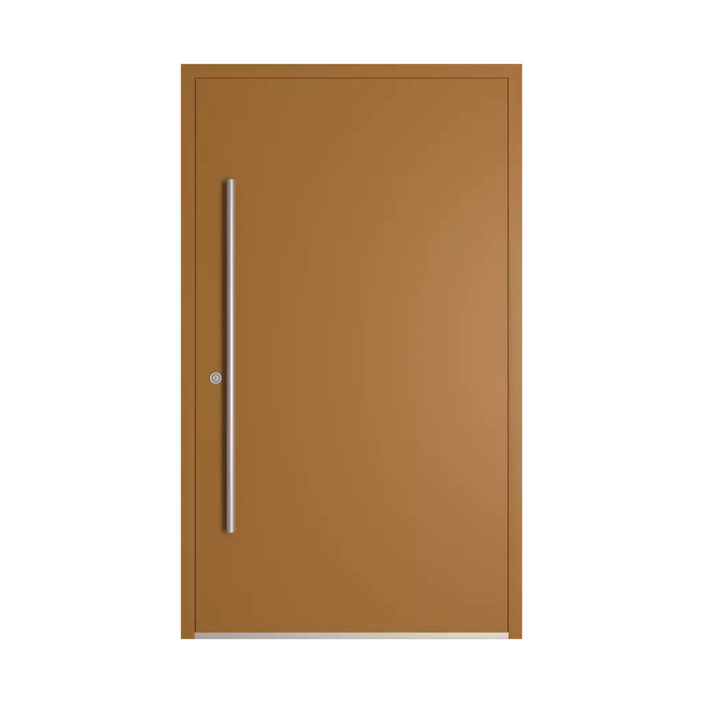 RAL 8001 Ochre brown entry-doors models dindecor model-6129  