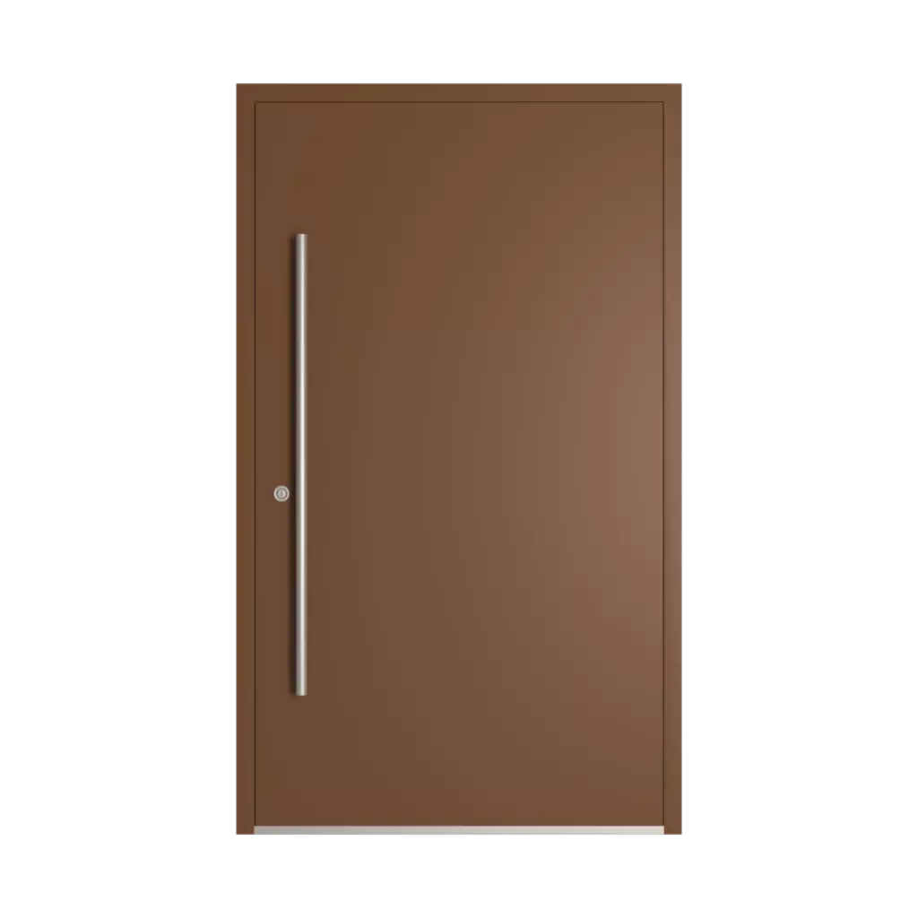 RAL 8007 Fawn brown entry-doors models dindecor 6028-pvc  