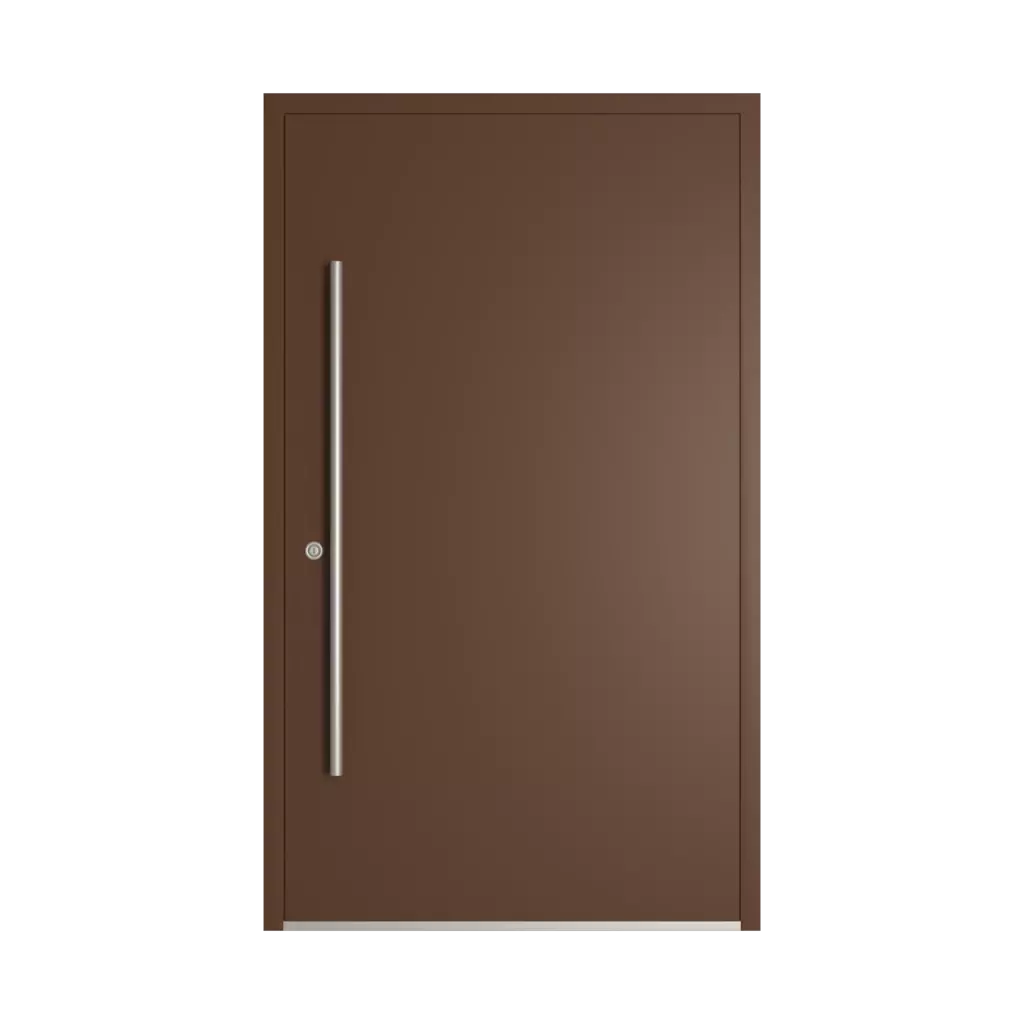 RAL 8011 Nut brown entry-doors models dindecor 6121-pwz  