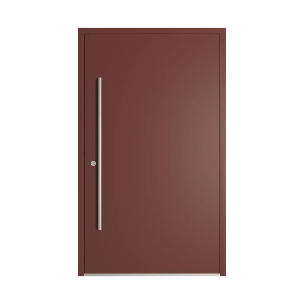 RAL 8012 Red brown entry-doors models dindecor 6034-pvc  
