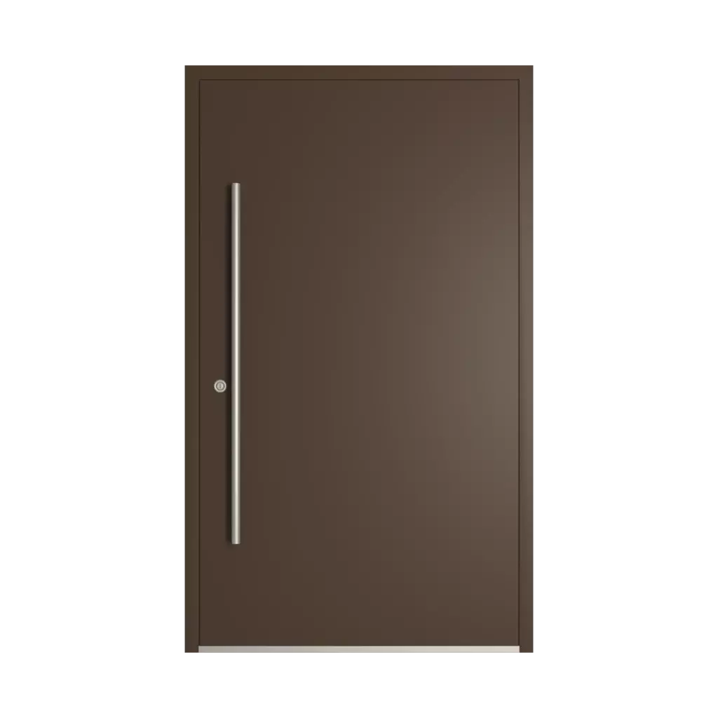 RAL 8014 Sepia brown entry-doors models dindecor sk04-beton  