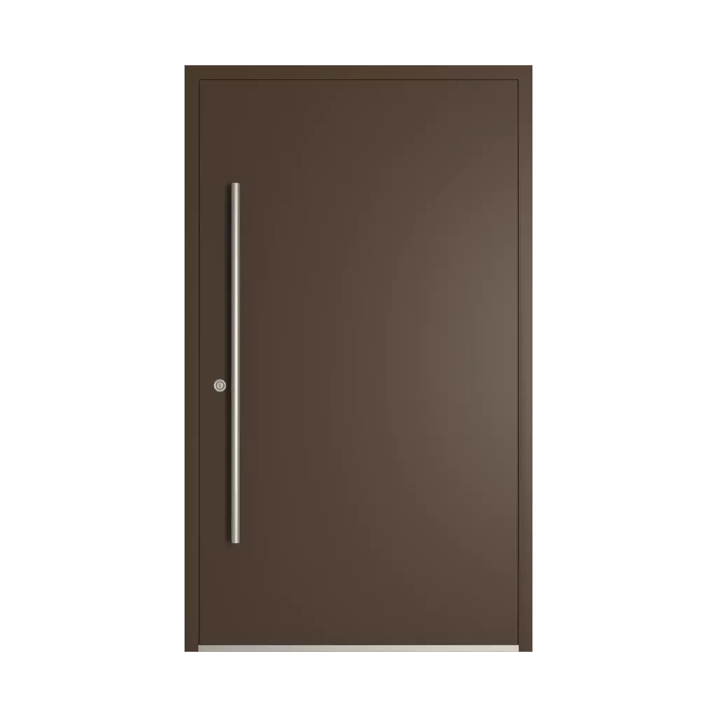 RAL 8014 Sepia brown entry-doors models dindecor be04  