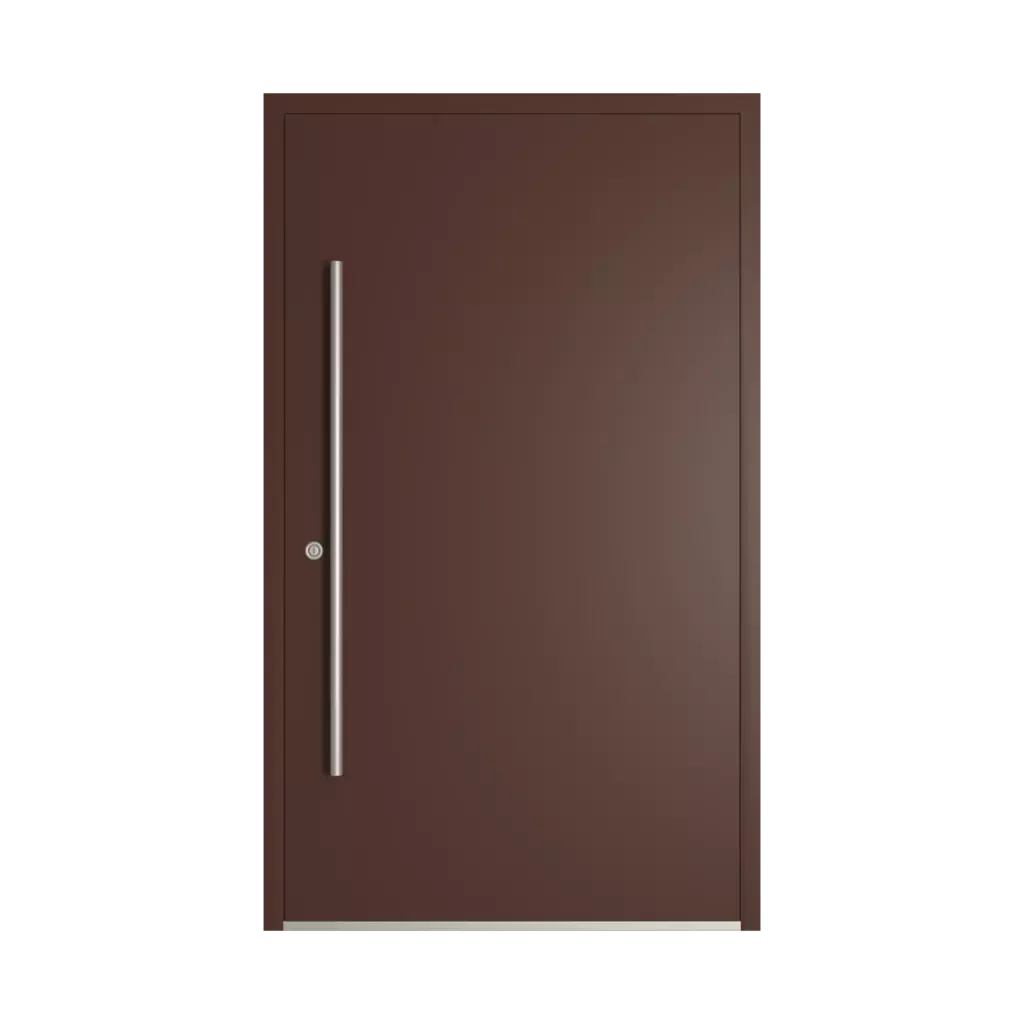RAL 8016 Mahogany brown entry-doors models dindecor 6115-pwz  