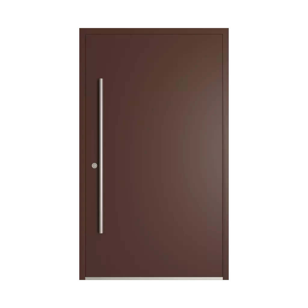 RAL 8016 Mahogany brown entry-doors models dindecor model-6129  