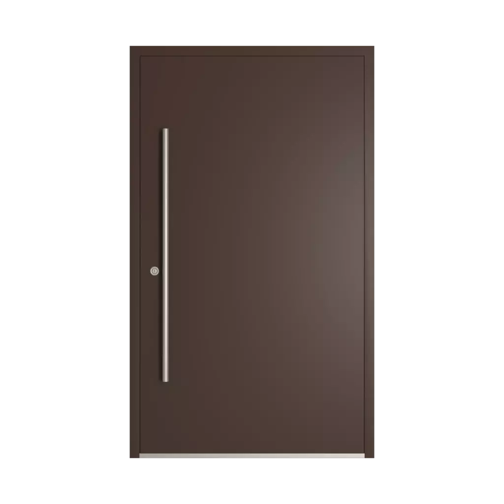 RAL 8017 Chocolate brown entry-doors models dindecor sk04-beton  