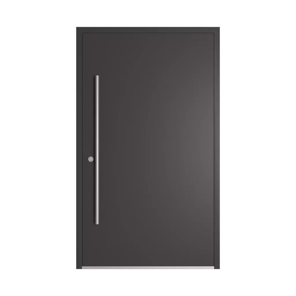 RAL 8019 Grey brown entry-doors models dindecor sk01-corten  