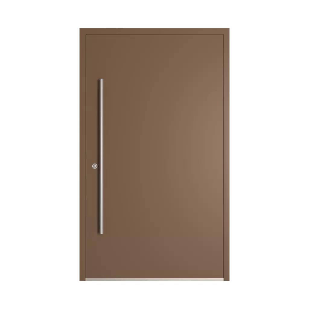 RAL 8025 Pale brown entry-doors models dindecor 6005-pvc  