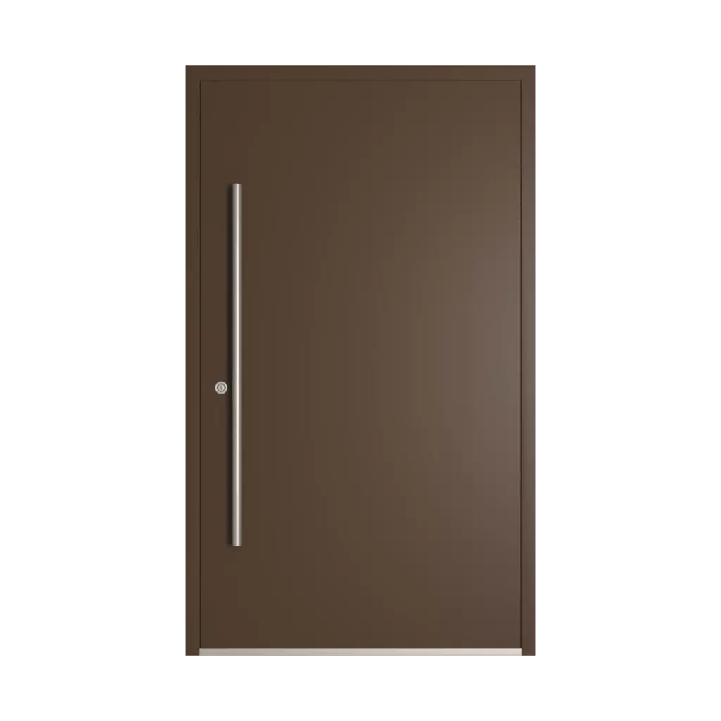 RAL 8028 Terra brown entry-doors models dindecor 6003-pvc  
