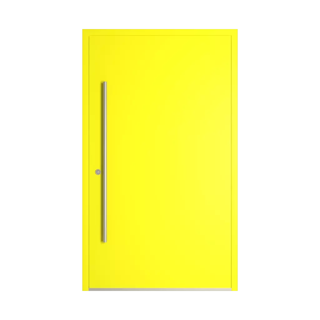 RAL 1026 Luminous yellow entry-doors models dindecor 2802-pvc  