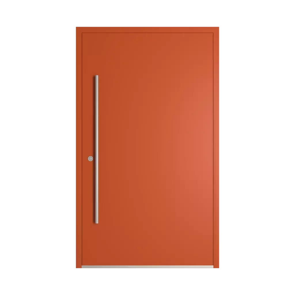 RAL 2001 Red orange entry-doors models dindecor sk04-beton  