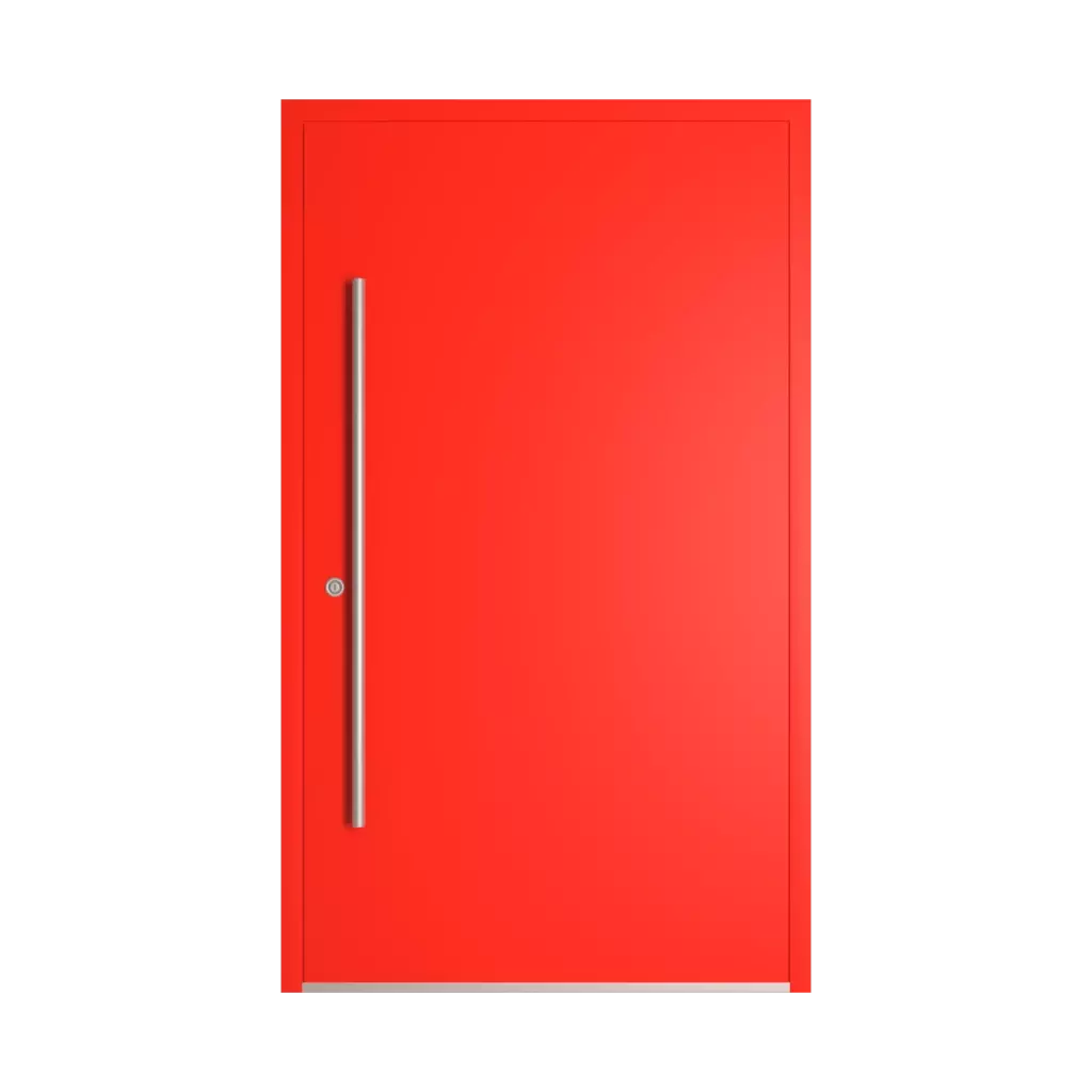 RAL 2005 luminous orange entry-doors models dindecor sk04-beton  