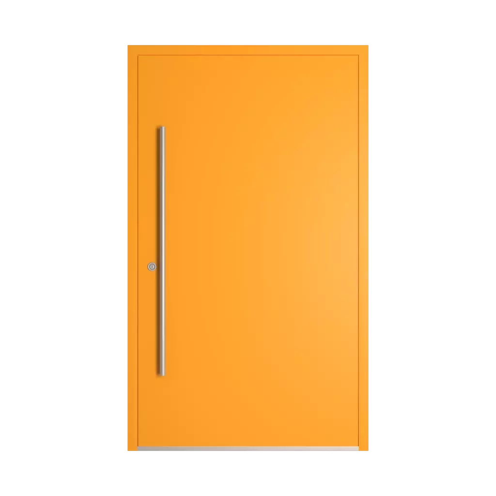 RAL 2007 Luminous bright orange entry-doors models dindecor sk04-beton  