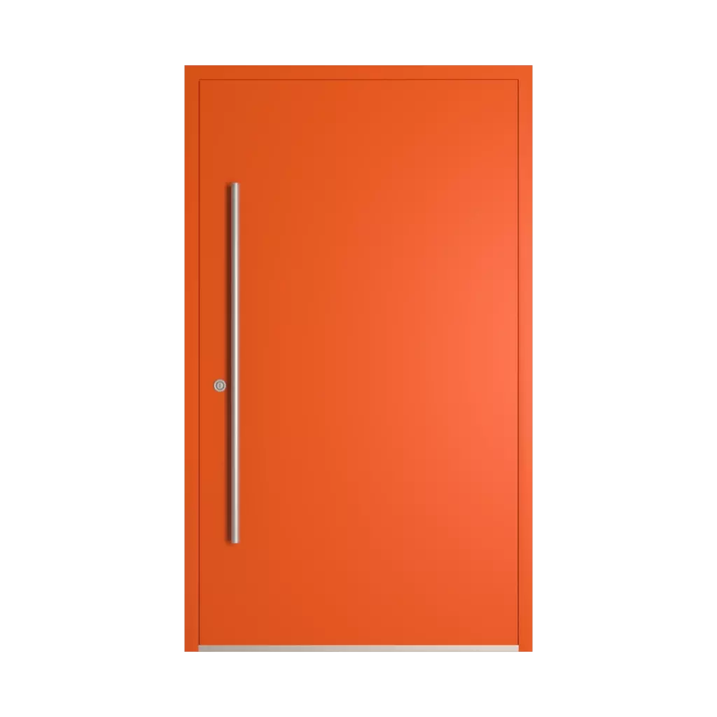 RAL 2009 Traffic orange entry-doors models dindecor 1301-black  