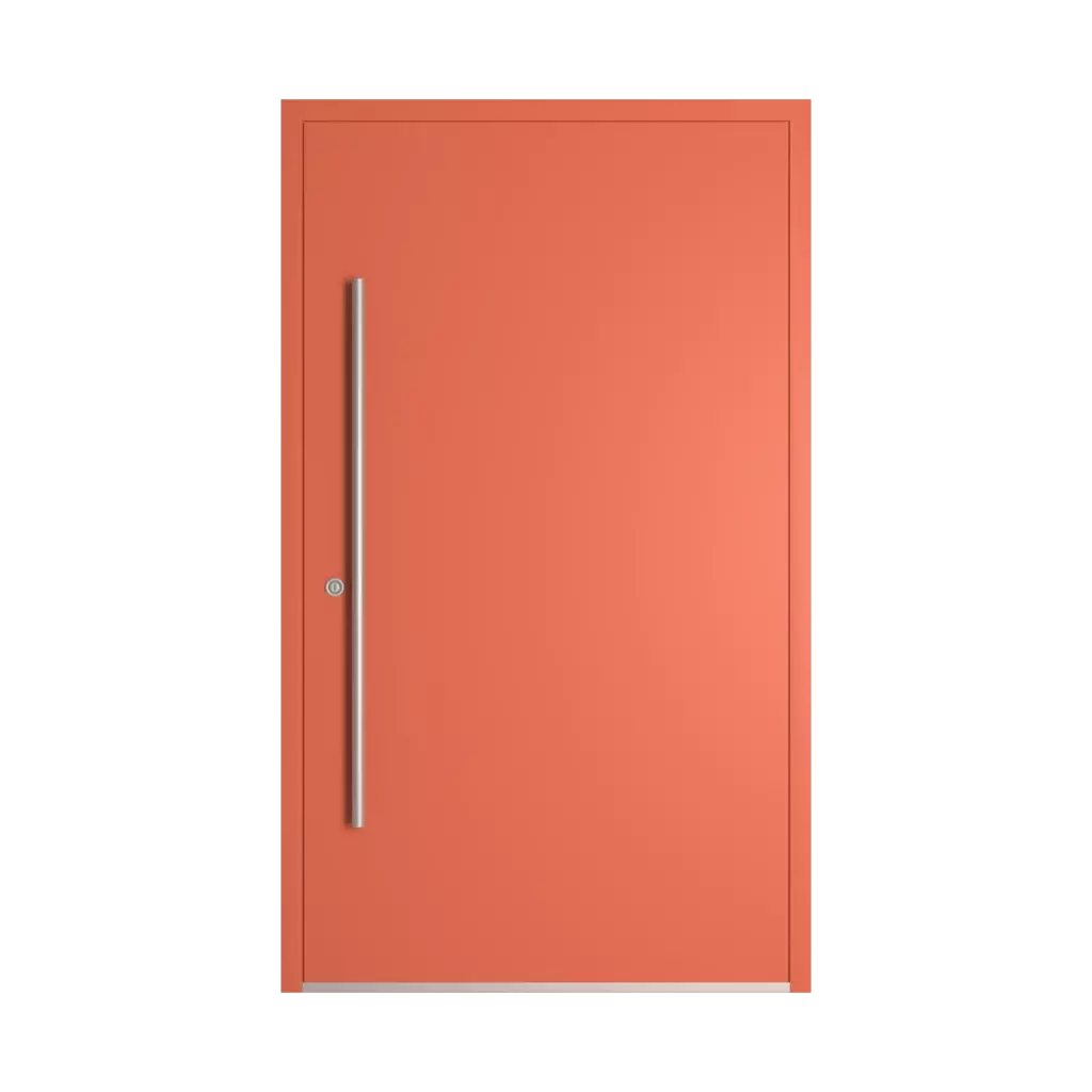 RAL 2012 Salmon orange entry-doors models dindecor sk02-grey  