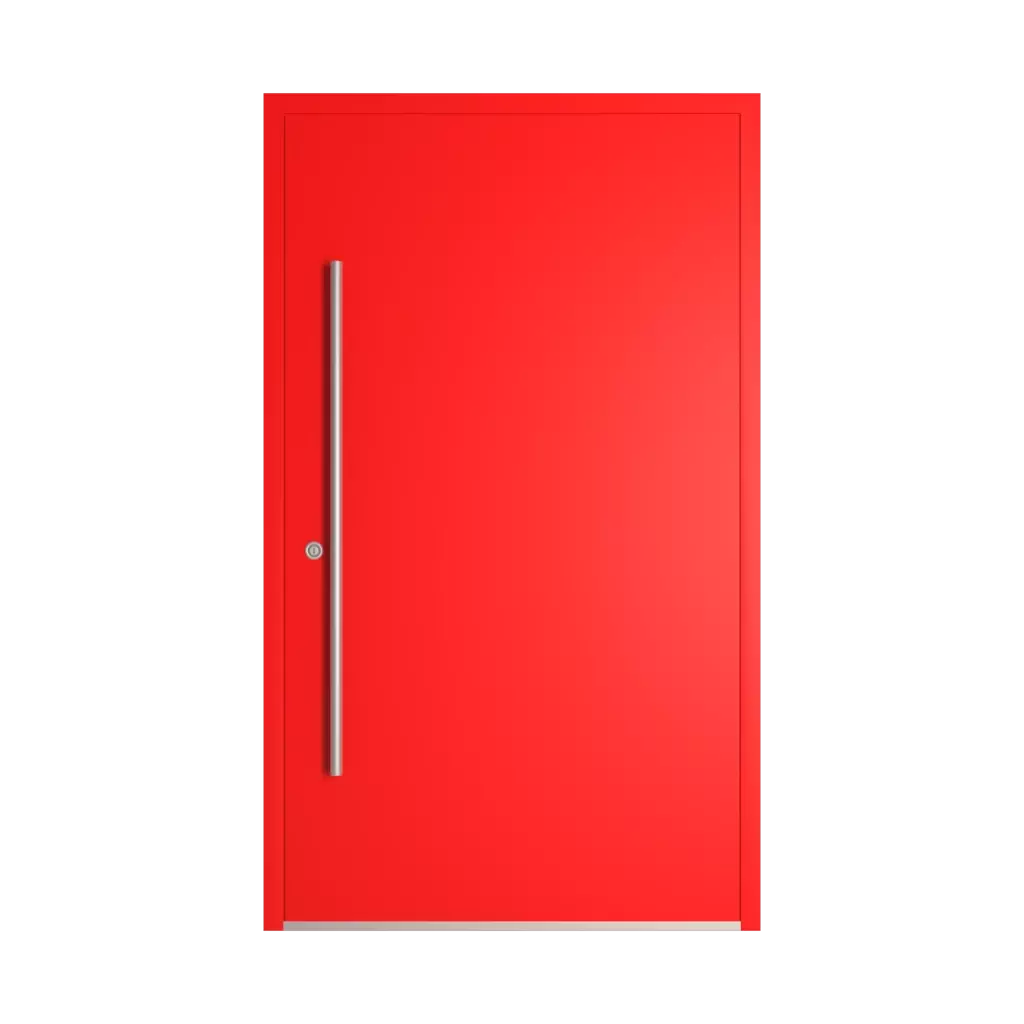 RAL 3024 Luminous red entry-doors models dindecor 6021-pvc  
