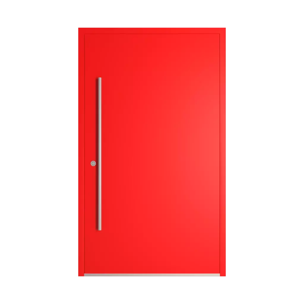 RAL 3024 Luminous red entry-doors models cdm model-38  