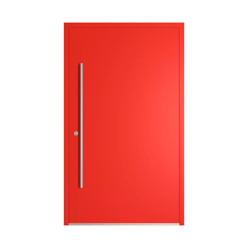RAL 3028 Pure red entry-doors models dindecor 2802-pvc-black  