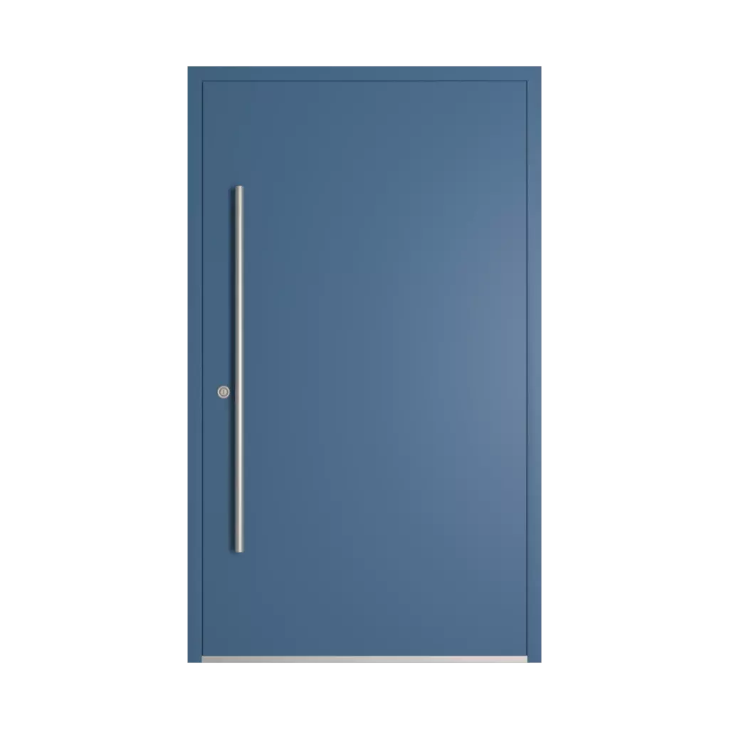 RAL 5007 Brilliant blue entry-doors models dindecor sk02-grey  