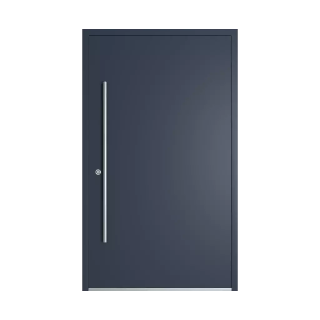 RAL 5008 Grey blue entry-doors models dindecor 5015-black  