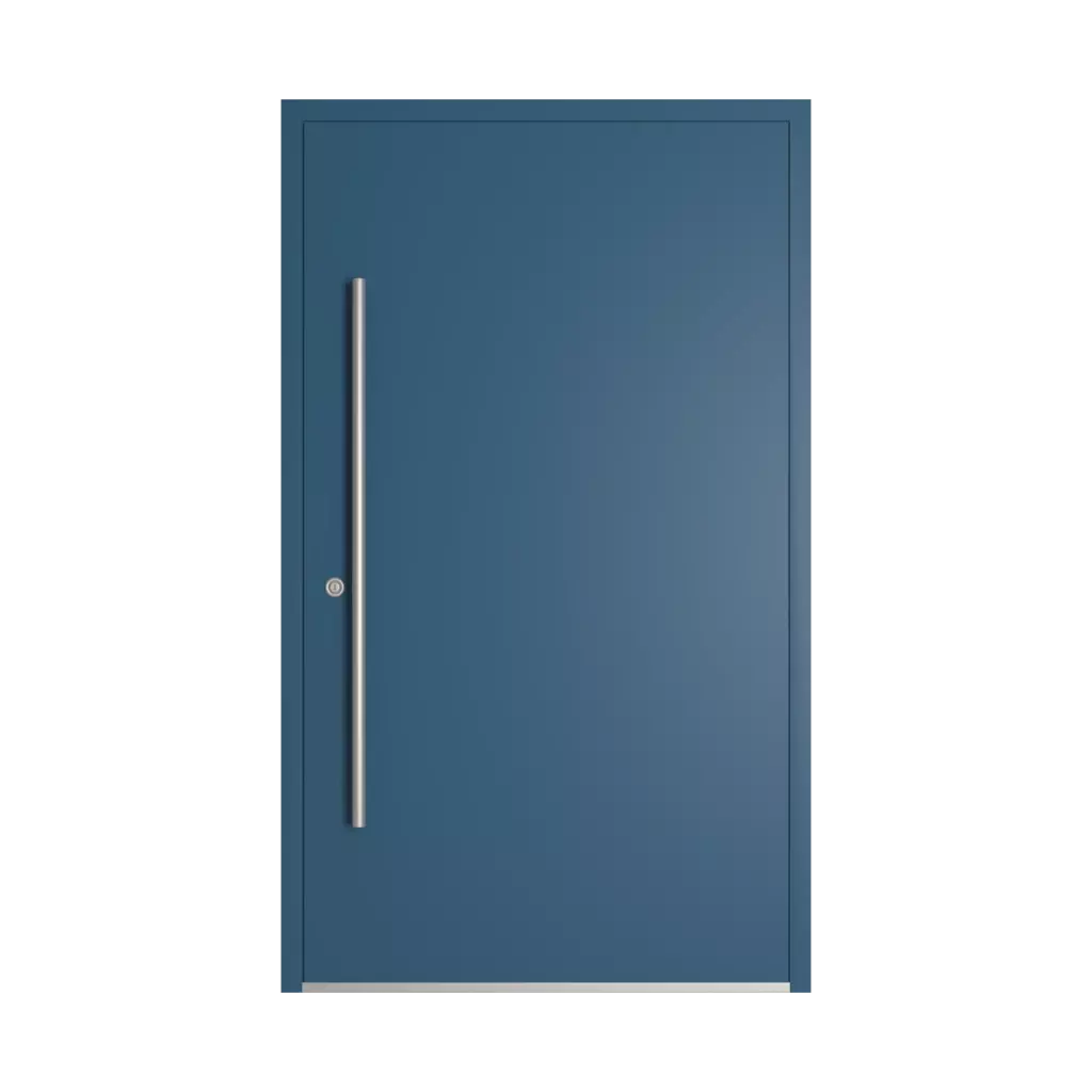 RAL 5009 Azure blue entry-doors models cdm model-5  