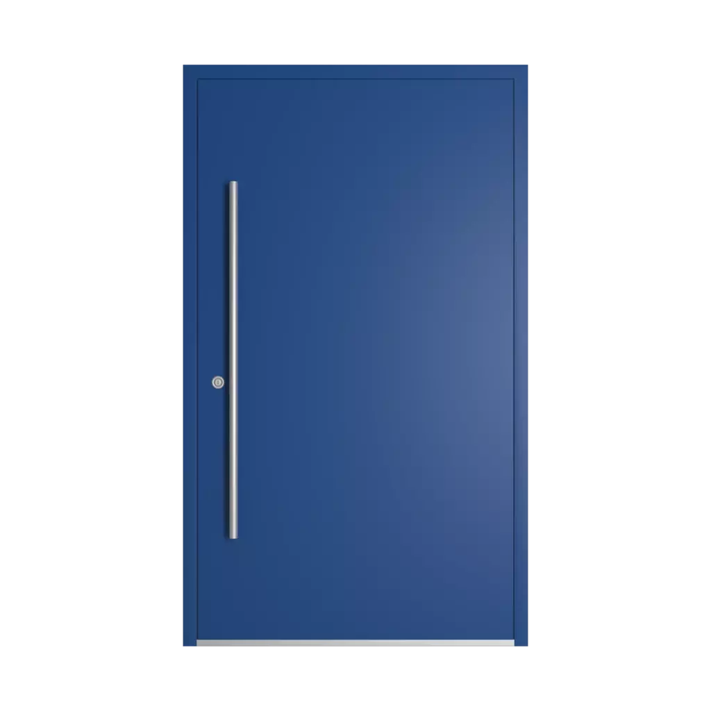 RAL 5010 Gentian blue entry-doors models dindecor 6011-pvc-black  