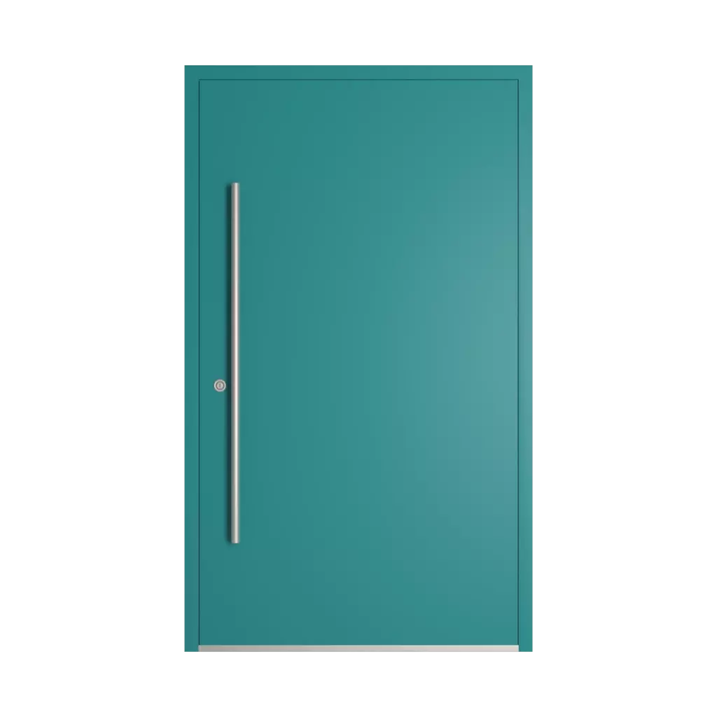 RAL 5018 Turquoise blue entry-doors models dindecor gl03  