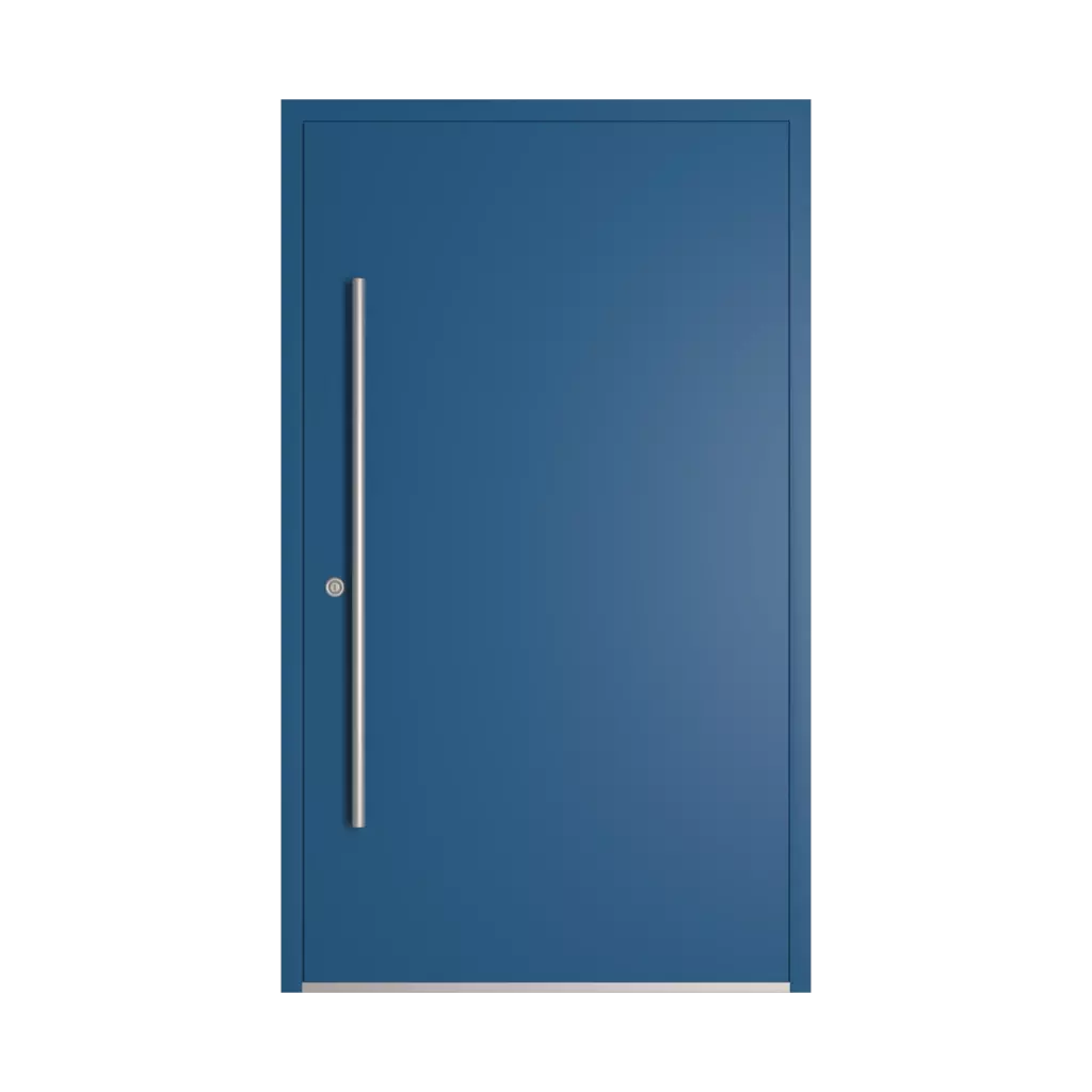 RAL 5019 Capri blue entry-doors models dindecor 1401-pvc-black  