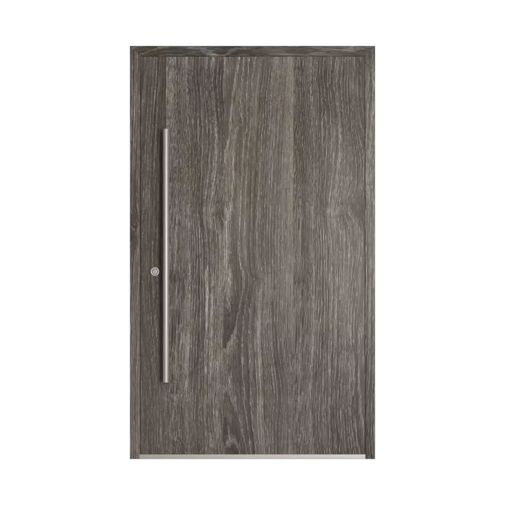 Gray sheffield oak entry-doors models dindecor ll02  