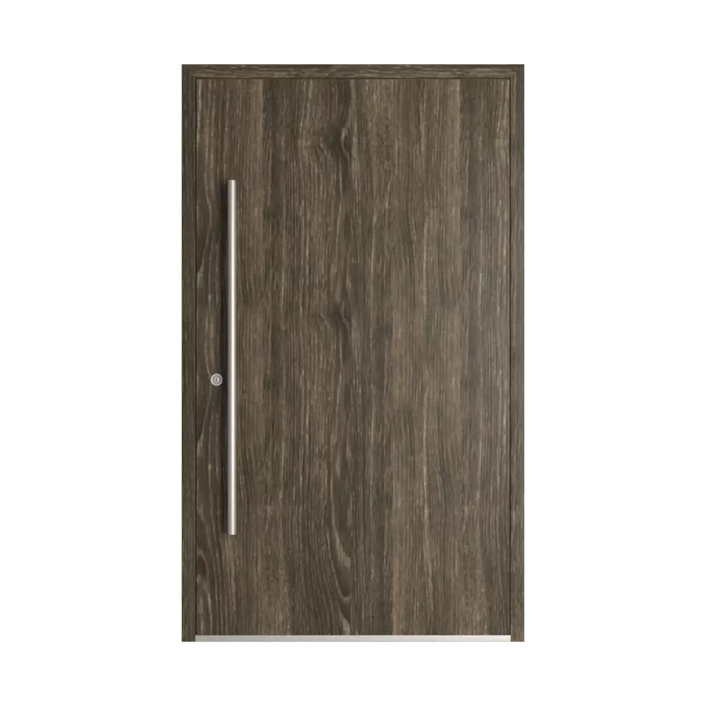 Brown sheffield oak entry-doors models dindecor ll01  