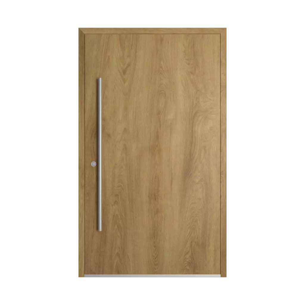 Natural oak entry-doors models dindecor model-5018  