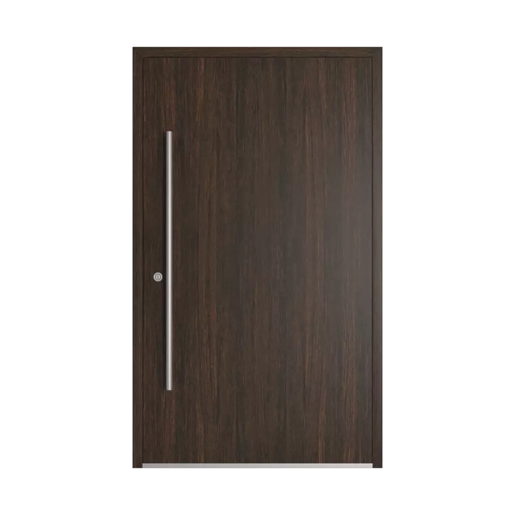 Dark oak entry-doors models dindecor sk04-beton  