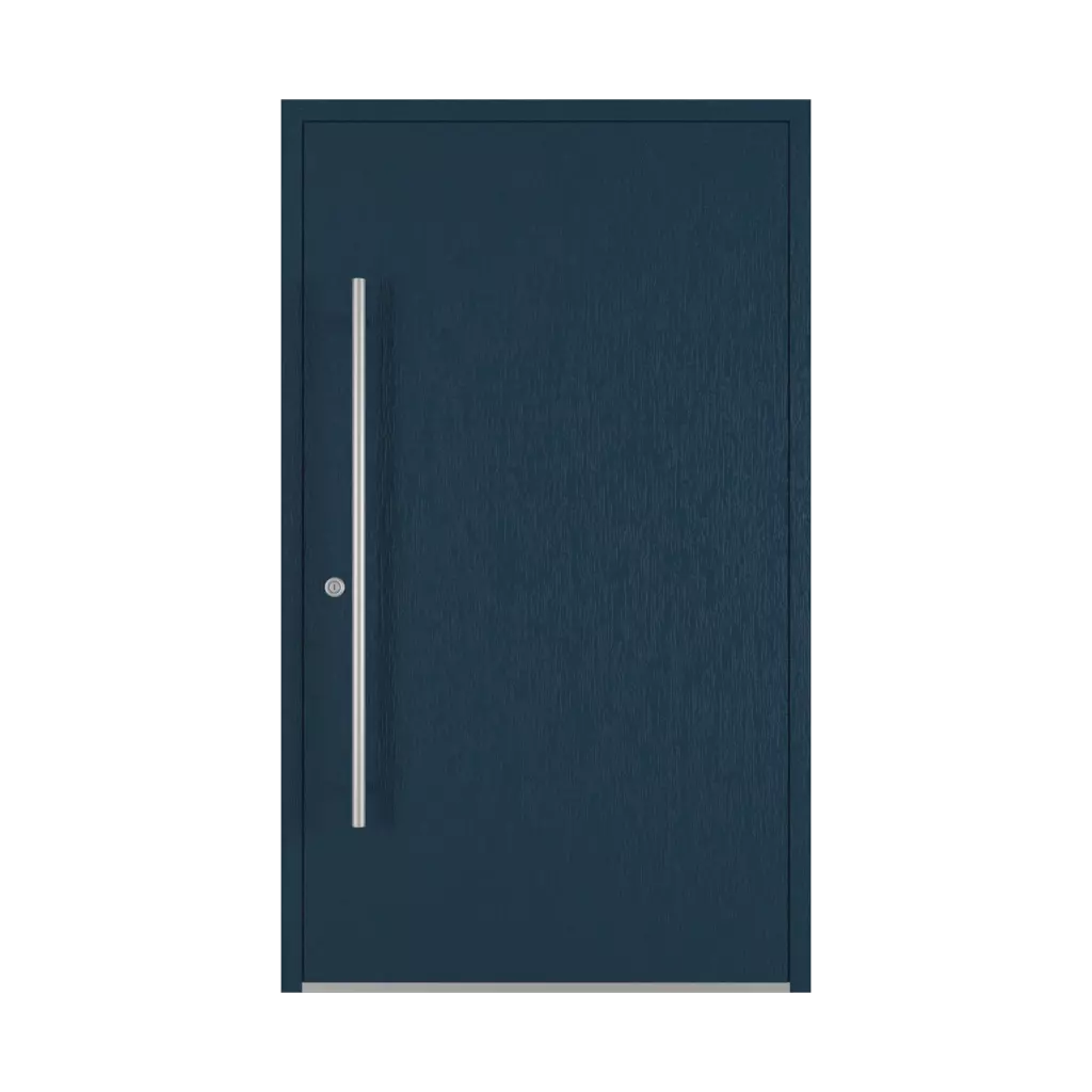 Steel blue entry-doors models dindecor model-5046  