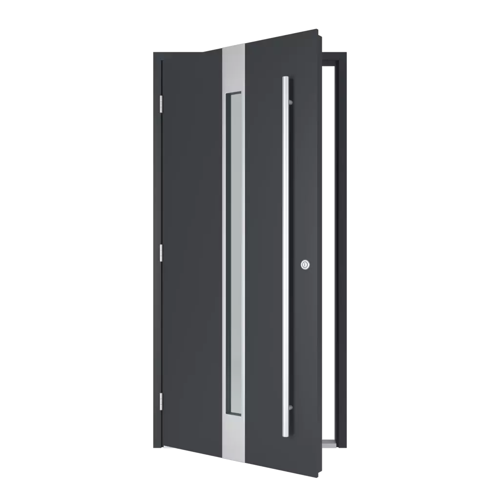 The left one opens outwards entry-doors models dindecor 6003-pvc  