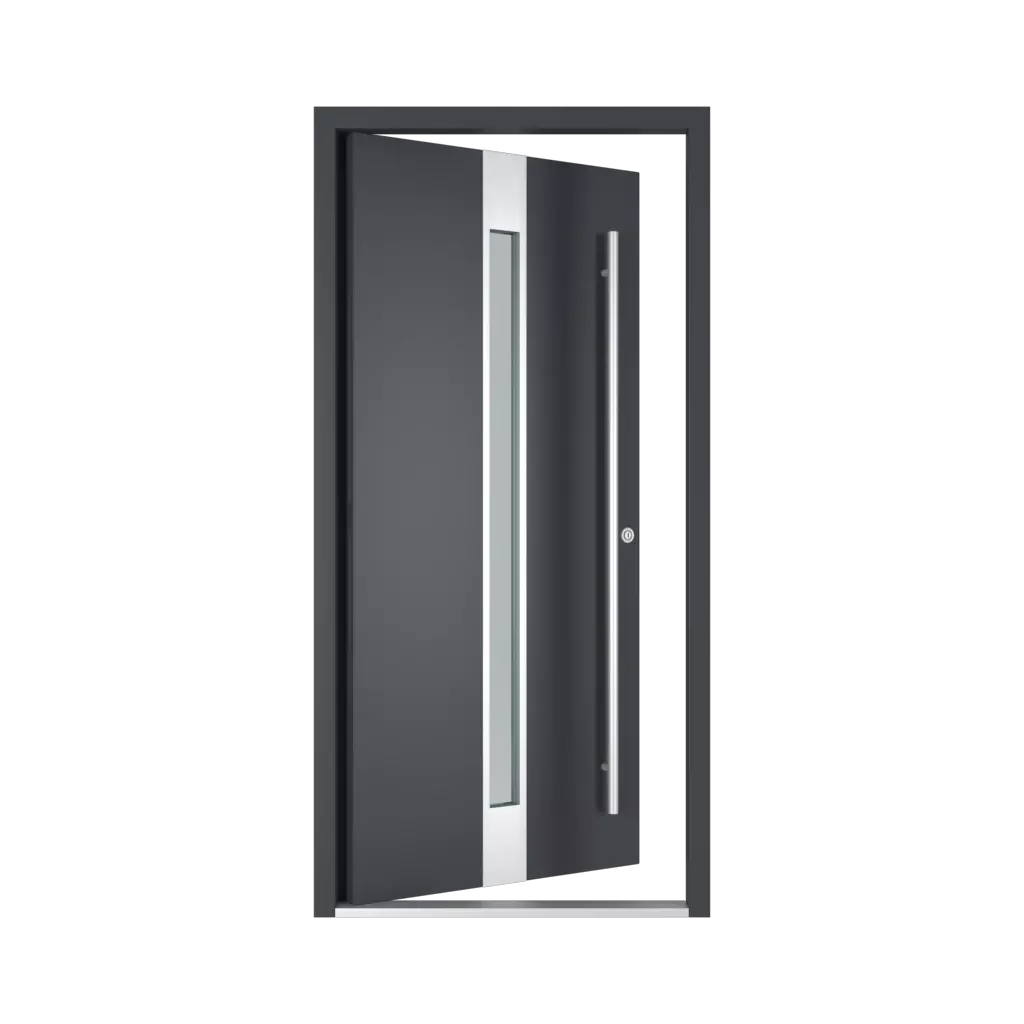 The right one opens inwards entry-doors models dindecor 5015-black  