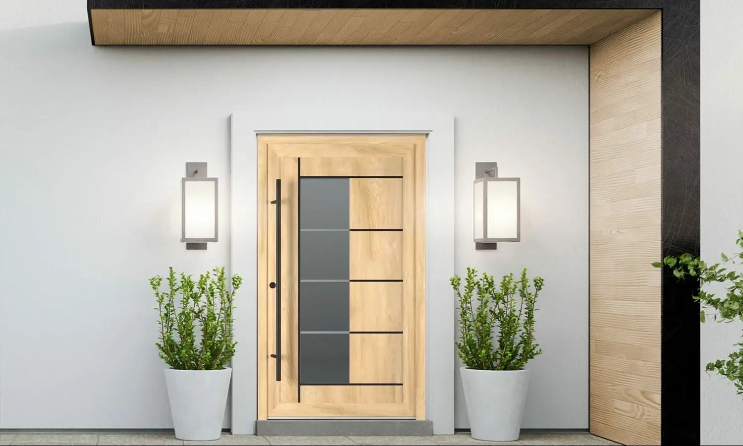 2802 PVC Black entry-doors models dindecor 2802-pvc-black  