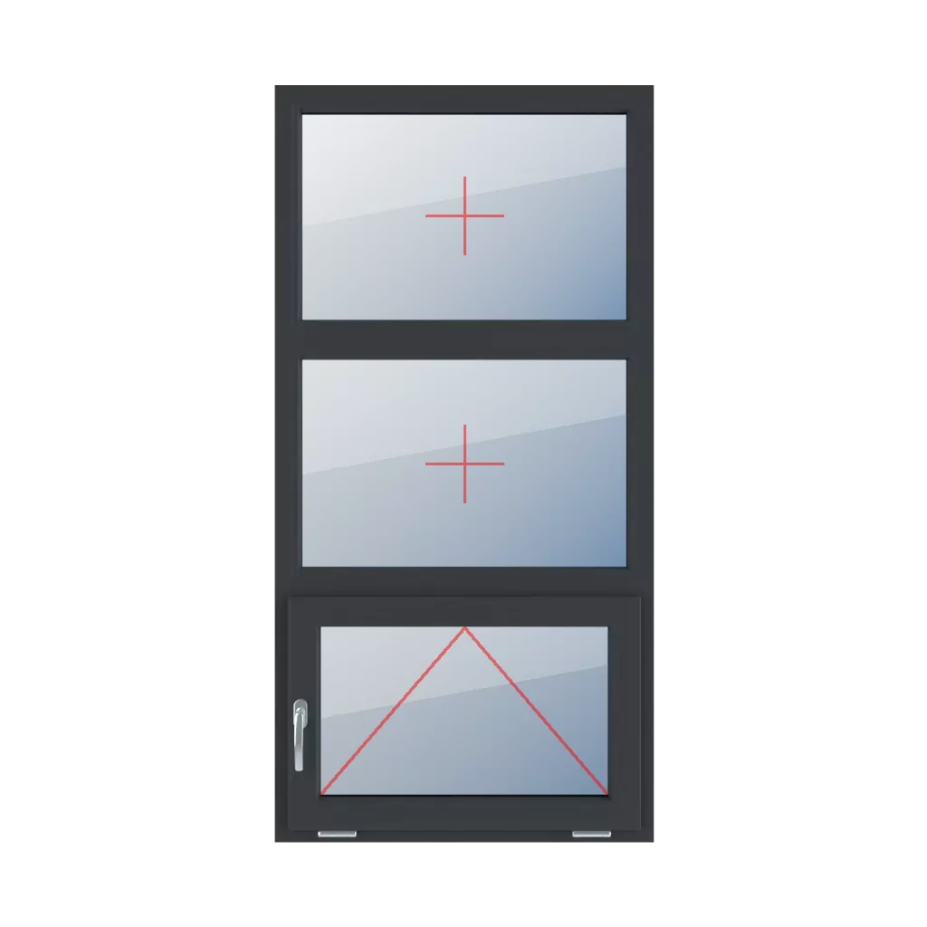 Permanent glazing in the frame, tiltable with a handle on the left side windows types-of-windows triple-leaf vertical-symmetrical-division-33-33-33 permanent-glazing-in-the-frame-tiltable-with-a-handle-on-the-left-side 