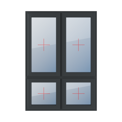 Permanent glazing in the leaf windows types-of-windows four-leaf vertical-asymmetric-division-70-30 permanent-glazing-in-the-leaf-5 